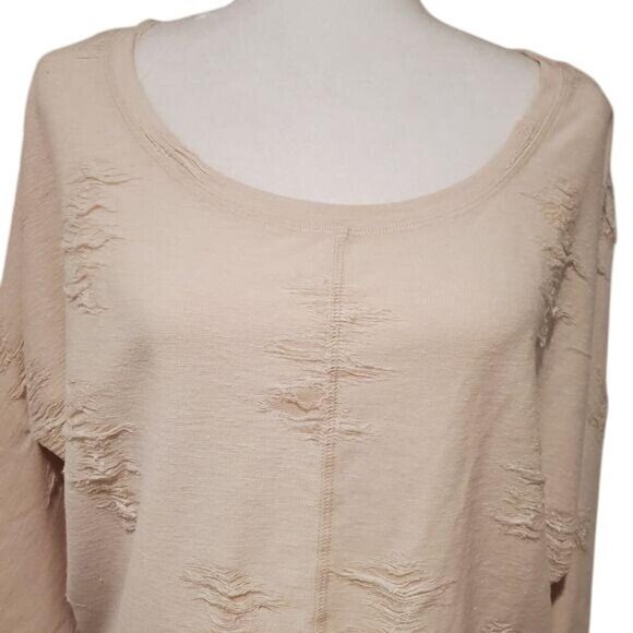 Rachel Roy Distressed Crop Sweatshirt Womens Small - Picture 3 of 13